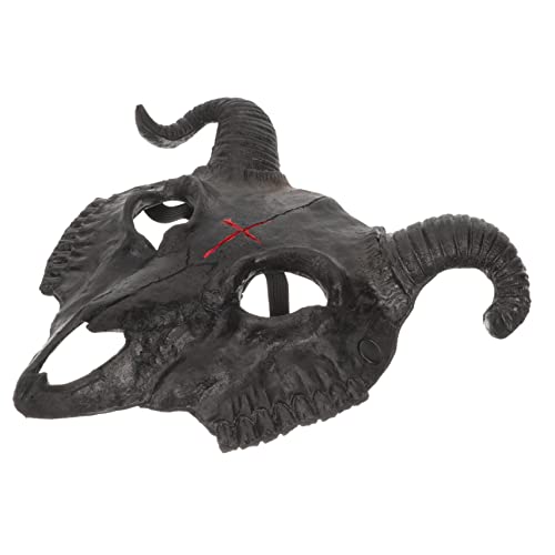 Healvian Goat Mask für Halloween Leichte Tiermaske mit Einzigartigem Horn Design für Erwachsene für Kostümpartys und Festivals Einfach Anzulegen Bringt Halloween von Healvian