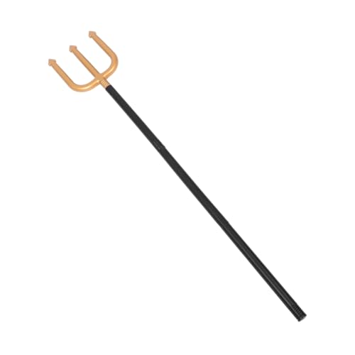 Healvian Golden Prop Plastic Pitchfork Für Masquerade -Partys Gold Pitchfork Zauberstab Für Halloween Für Bühnenaufführungen Teufel Kostümzubehör Healvian Golden Prop Plastic Pitchfork Für Masquerade -Partys Gold Pitchfork Zauberstab Für Halloween Für Bühnenaufführungen Teufel Kostümzubehör von Healvian