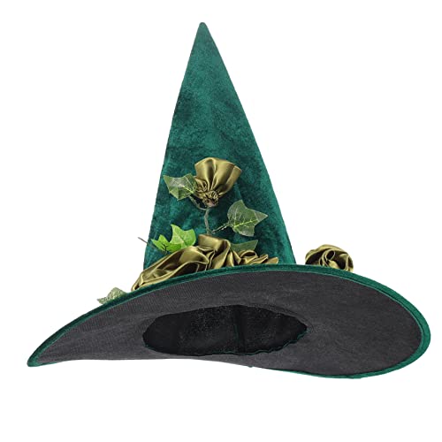Healvian Grüner Hexenhut mit Blumenranken Leichter Halloween Party Hut für Damen Vielseitige Cosplay Kopfbedeckung und Festliche Dekoration für Karneval und Kostümveranstaltungen Healvian Grüner Hexenhut mit Blumenranken Leichter Halloween Party Hut für Damen Vielseitige Cosplay Kopfbedeckung und Festliche Dekoration für Karneval und Kostümveranstaltungen von Healvian