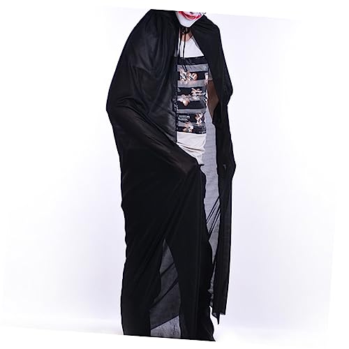 Healvian Halloween Cosplay Umhang Schwarzer Mantel für Kostümparty für Vampir Karneval Vielseitig Einsetzbar für Halloween Healvian Halloween Cosplay Umhang Schwarzer Mantel für Kostümparty für Vampir Karneval Vielseitig Einsetzbar für Halloween von Healvian