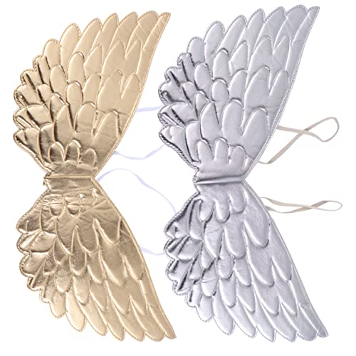 Healvian Halloween Engelsflügel Teiliges Gold Silber Cosplay Prop mit Elastischem Tragegurt Leichte Bequeme Performance Flügel für Mädchen Party Kostüm Zubehör Healvian Halloween Engelsflügel Teiliges Gold Silber Cosplay Prop mit Elastischem Tragegurt Leichte Bequeme Performance Flügel für Mädchen Party Kostüm Zubehör von Healvian