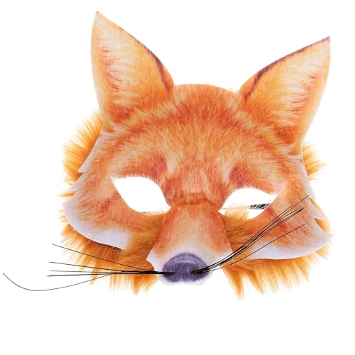 Healvian Fuchs Maske mit Ohren Wolfsmaske Halloween Fuchs Maske Fuchs Halbgesichtsmaske Wolf Maske Halloween Halbmaske Cosplay Costume Decor Mask Healvian Fuchs Maske mit Ohren Wolfsmaske Halloween Fuchs Maske Fuchs Halbgesichtsmaske Wolf Maske Halloween Halbmaske Cosplay Costume Decor Mask von Healvian