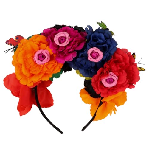 Healvian Halloween Haarreif Damen mit Kunstblumen und Schmetterlingen Party Accessoire für für Halloween Feiern und Karneval Zufällige Farbe Healvian Halloween Haarreif Damen mit Kunstblumen und Schmetterlingen Party Accessoire für für Halloween Feiern und Karneval Zufällige Farbe von Healvian