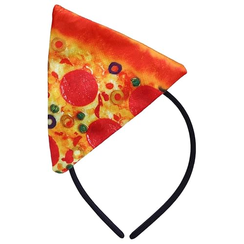 Healvian Halloween Haarreif Pizza KostüM für Karneval Halloween Mottoparty Halloween-Cosplay-Kostüm Stirnband FüR Erwachsene von Healvian
