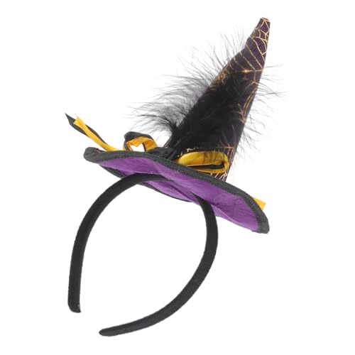Healvian Halloween Hexen Stirnband mit Hut Perfektes Kostümzubehör für Halloween Feiern Cosplay und Festliche Anlässe für Erwachsene von Healvian