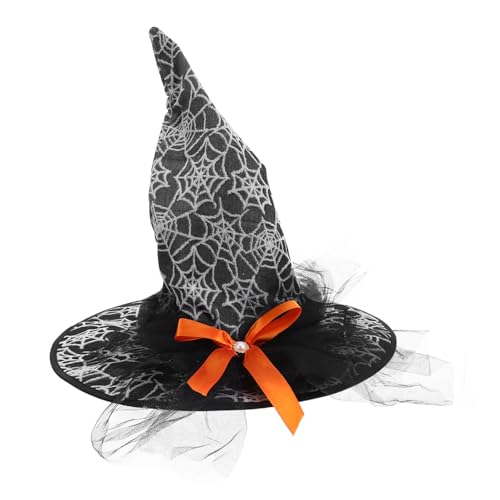 Healvian Halloween Hexenhut aus Leichtem Mesh mit Spinnennetzmuster und Schleife Komfortabel Handgefertigt Vielseitig für Damen Cosplay Karneval Kostüm-party Schwarzes Hexenhut-accessoire Healvian Halloween Hexenhut aus Leichtem Mesh mit Spinnennetzmuster und Schleife Komfortabel Handgefertigt Vielseitig für Damen Cosplay Karneval Kostüm-party Schwarzes Hexenhut-accessoire von Healvian