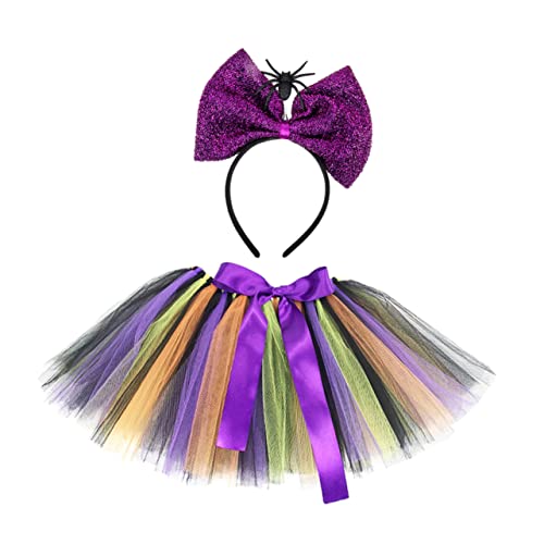 Healvian Halloween Kostüm Set für Mädchen Teiliges Spider Bow Haarreif und Elastischer Tüllrock Leichtes Strapazierfähiges Cosplay Outfit Passend für Teens für Halloween Party und Healvian Halloween Kostüm Set für Mädchen Teiliges Spider Bow Haarreif und Elastischer Tüllrock Leichtes Strapazierfähiges Cosplay Outfit Passend für Teens für Halloween Party und von Healvian