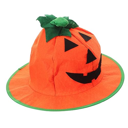 Healvian Halloween Kürbismütze Bühnenhut für Mädchen Halloween Kostüm Party Zubehör Langlebiges Material für Maskerade Bühnenauftritte und Dekoration von Healvian