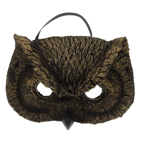 Healvian Halloween Realistische Katzeule Maske aus Leichtem PU Schaum Atmungsaktiv mit Elastischem Band Tierkostüm Maske für Halloween Partys und Festival Dekoration Healvian Halloween Realistische Katzeule Maske aus Leichtem PU Schaum Atmungsaktiv mit Elastischem Band Tierkostüm Maske für Halloween Partys und Festival Dekoration von Healvian