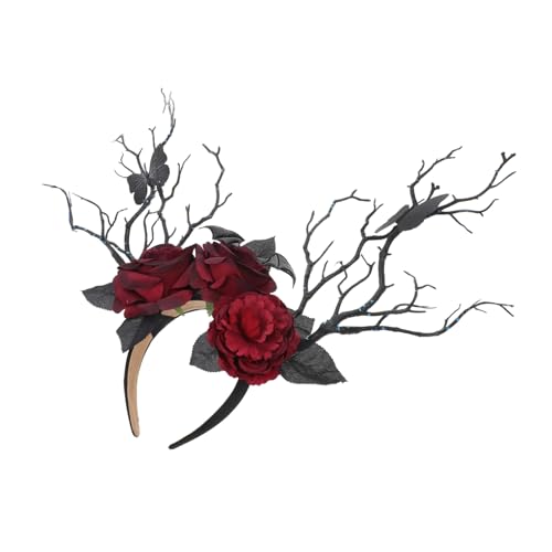 Healvian Halloween Stirnband Gothic Haarschmuck Komfortabel Verstellbar Cosplay Haarkranz Damen Kopfschmuck für Halloween Kostüm Party Healvian Halloween Stirnband Gothic Haarschmuck Komfortabel Verstellbar Cosplay Haarkranz Damen Kopfschmuck für Halloween Kostüm Party von Healvian
