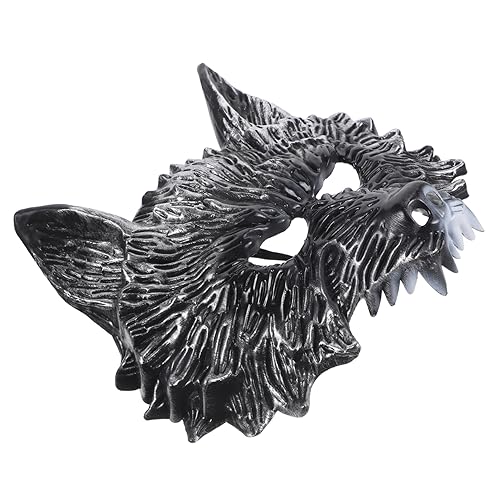 Healvian Halloween Wolf Maske Gruselige Karnevalsmaske Für Kostümpartys Cosplay Festivals Silbern Für Halloween Verkleidungen Schaurige Anlässe von Healvian
