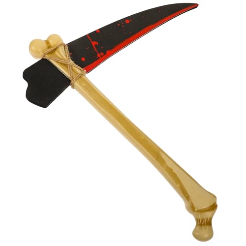 Healvian Halloween-sichel-Requisite, Künstliche Knochen-Sense, Cosplay-zubehör, Leichte Halloween-Dekoration für Partys Healvian Halloween-sichel-Requisite, Künstliche Knochen-Sense, Cosplay-zubehör, Leichte Halloween-Dekoration für Partys von Healvian