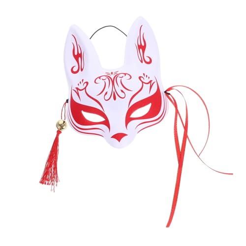 Healvian Japanische Fuchs Halbmaske Dekorative Tiermaske für Cosplay und Partys Langlebig und Komfortabel mit Floralen Mustern und Lebensechten Ohren Healvian Japanische Fuchs Halbmaske Dekorative Tiermaske für Cosplay und Partys Langlebig und Komfortabel mit Floralen Mustern und Lebensechten Ohren von Healvian
