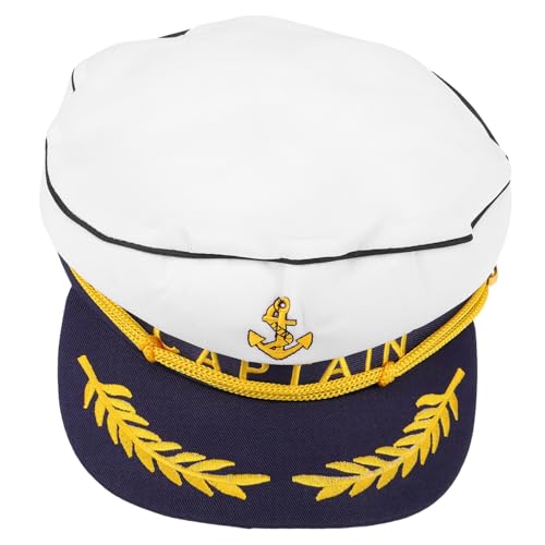 Healvian Kapitänsmütze Verstellbare Segelmütze mit Feiner für Kostümpartys Bootfahrten Kostüm Accessoire für Herren Damen Atmungsaktiv Leicht Zeitloses Design Healvian Kapitänsmütze Verstellbare Segelmütze mit Feiner für Kostümpartys Bootfahrten Kostüm Accessoire für Herren Damen Atmungsaktiv Leicht Zeitloses Design von Healvian