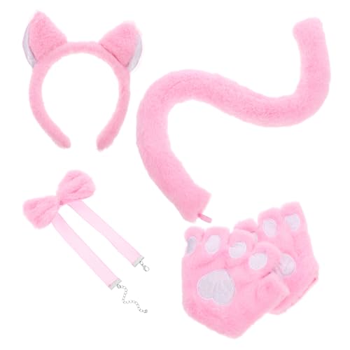 Healvian Katzenkostüm Set für Damen Cosplay Tierkostüm mit Katzenohren Haarreif Handschuhen und Accessoires für Halloween Karneval und Partys Healvian Katzenkostüm Set für Damen Cosplay Tierkostüm mit Katzenohren Haarreif Handschuhen und Accessoires für Halloween Karneval und Partys von Healvian