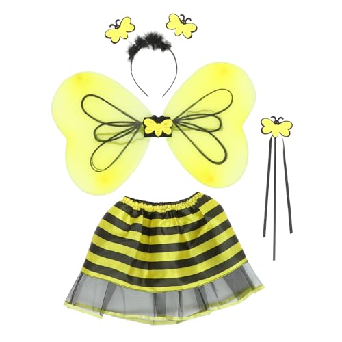 Healvian Kinderkostüm Set Elfenflügel mit Elastischem Schmetterlingsflügel Tüllrock Zauberstab und Haarreif für Mädchen Party Geburtstag Rollenspiel Healvian Kinderkostüm Set Elfenflügel mit Elastischem Schmetterlingsflügel Tüllrock Zauberstab und Haarreif für Mädchen Party Geburtstag Rollenspiel von Healvian