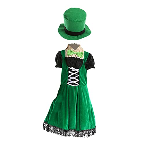 Healvian Kostüm für Irisches für Patrick's Day Kreatives Cosplay Outfit für Partys und Bühnenaufführungen Strapazierfähigem Gefertigt von Healvian