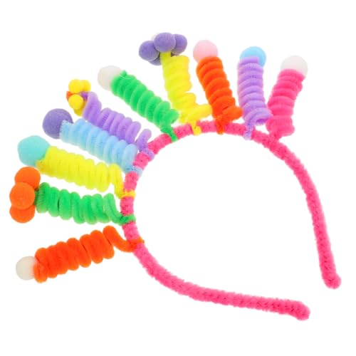 Healvian Kreatives Buntes Party-haarreif Twisted Stick Leichter Weicher Haarreifen für Frauen Witzige Kostüm-accessoires als Foto-requisiten und Karnevalsschmuck von Healvian