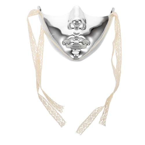 Healvian Kunststoff Halbe Maske Punk Mechanische Maske Unregelmäßige Untere Halbe Gesichtsbedeckung Plastik -gesichtsmaske Für Halloween Party Kostüm Prop Mardi Gras Nachtclub Cosplay Healvian Kunststoff Halbe Maske Punk Mechanische Maske Unregelmäßige Untere Halbe Gesichtsbedeckung Plastik -gesichtsmaske Für Halloween Party Kostüm Prop Mardi Gras Nachtclub Cosplay von Healvian