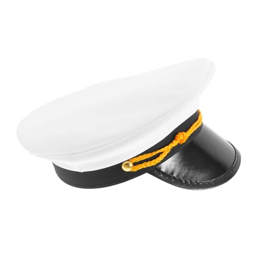 Healvian Leichte Kapitänsmütze für Erwachsene Stilvoller Matrosenlook Angenehm Verstellbar für Kopfumfang für Nautische Partys Halloween Cosplay Strandhochzeiten und Clubveranstaltungen Healvian Leichte Kapitänsmütze für Erwachsene Stilvoller Matrosenlook Angenehm Verstellbar für Kopfumfang für Nautische Partys Halloween Cosplay Strandhochzeiten und Clubveranstaltungen von Healvian