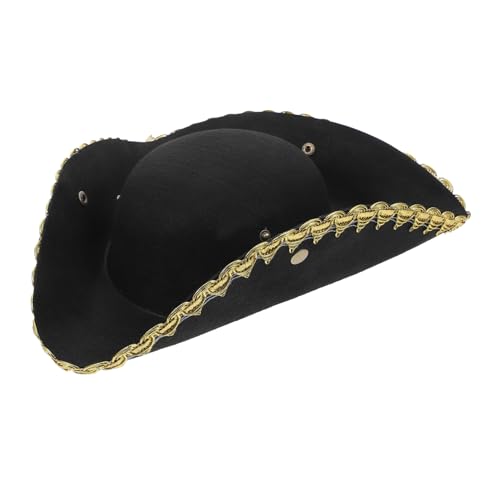 Healvian Leichter Piratenhut Kunstleder Halloween Karneval Cosplay Hut Mehrzweck Bühnenhut für Kostümpartys Fotorequisit Geeignet für Erwachsene Karneval und Maskerade Healvian Leichter Piratenhut Kunstleder Halloween Karneval Cosplay Hut Mehrzweck Bühnenhut für Kostümpartys Fotorequisit Geeignet für Erwachsene Karneval und Maskerade von Healvian