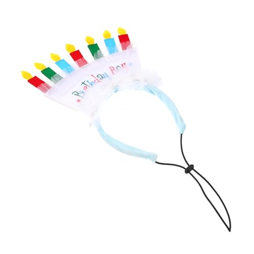 Healvian Leichtes Lustiges Stirnband mit Flauschigem Geburtstagskuchen Design Dekoratives Haarschmuck für Jungen und Mädchen Geeignet für Geburtstagsfeiern und Party Deko von Healvian