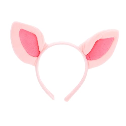Healvian Leichtes Schweineohren Stirnband für Damen Weiches Plüschmaterial Bequemer Sitz Vielseitiges Tierohren Cosplay Accessoire für Karneval Halloween Partys und Kostümveranstaltungen von Healvian