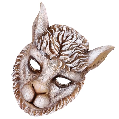 Healvian Löwenmaske Beängstigende Maske Masken Maskerademaske Ostern Dekorative Maske Led Party Tierkopf-gesichtsbedeckung Halloween Deko Cosplay-kostüm-maske Pu-gesichtsmaske Pu-schaum von Healvian