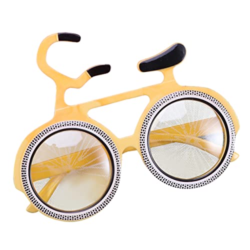 Healvian Lustige Partybrille Fahrradform Gelb Robuste Leichte Novelty Brille als Foto Requisite Unzerbrechlich für Karneval Kostüm Feier und Cosplay Healvian Lustige Partybrille Fahrradform Gelb Robuste Leichte Novelty Brille als Foto Requisite Unzerbrechlich für Karneval Kostüm Feier und Cosplay von Healvian
