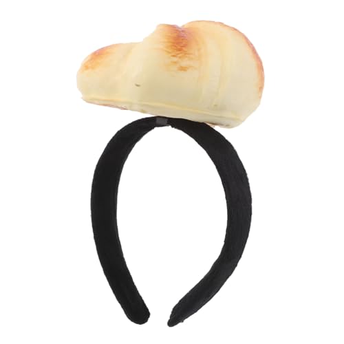 Healvian Lustiges Croissant Haarreif in Realistischer Simulation Niedliches Dessert Accessoire für Food für Halloween Cosplay Party und Festliche Kostümauftritte von Healvian