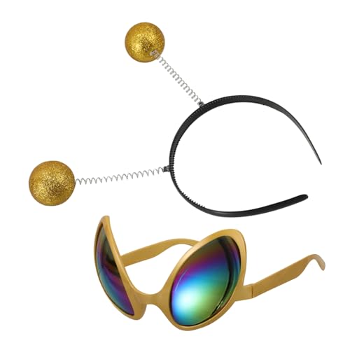 Healvian Lustiges Sonnenbrillen und Haarreif Set mit Regenbogenlinsen Originelles Kostümzubehör für Party Cosplay Straßen und Outdoor Aktivitäten Teiliges Accessoire für Damen und Herren Healvian Lustiges Sonnenbrillen und Haarreif Set mit Regenbogenlinsen Originelles Kostümzubehör für Party Cosplay Straßen und Outdoor Aktivitäten Teiliges Accessoire für Damen und Herren von Healvian