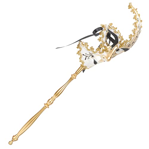 Healvian Maske Stab für Kostümparty Venezianische Halbmaske für Halloween Karneval Maskerade Stilvolles Fotorequisit für Erwachsene und Frauen Schwarz Healvian Maske Stab für Kostümparty Venezianische Halbmaske für Halloween Karneval Maskerade Stilvolles Fotorequisit für Erwachsene und Frauen Schwarz von Healvian