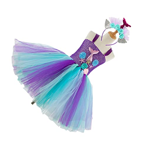 Healvian Meerjungfrauenkleid Für Mädchenkleidung Spitzenkleid Meerjungfrauenkleid Für Mädchen Mädchen Outfits Rock von Healvian