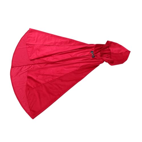 Healvian Mittelalterlicher Umhang Spandex für Halloween Partys Cosplay Bühnenaufführungen Vielseitiges Kostümzubehör Weinrot von Healvian