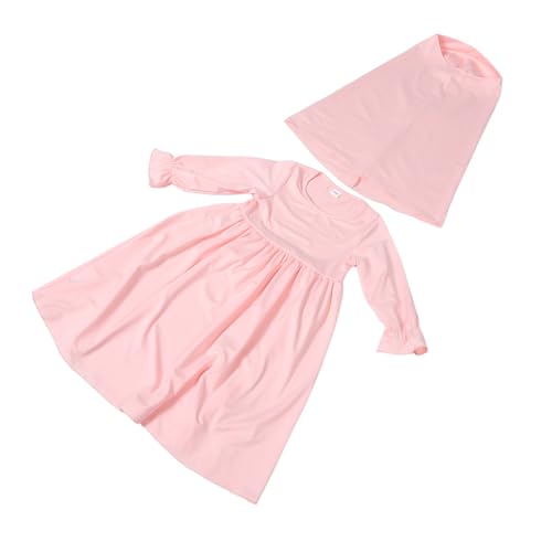 Healvian Muslimisches Kleid Für Mädchen Und Kleinkinder Langärmliges Outfit Hijab Für Junge Mädchen Neugeborene Gebetskleid Ramadan-kleidung von Healvian
