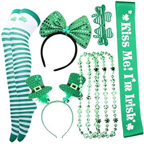 Healvian Patrick's Day Kostümzubehör Teiliges Set mit Halskette Lustigem Kopfbedeckung und Brille für Unvergessliche Partys und Kreative Verkleidungen Healvian Patrick's Day Kostümzubehör Teiliges Set mit Halskette Lustigem Kopfbedeckung und Brille für Unvergessliche Partys und Kreative Verkleidungen von Healvian