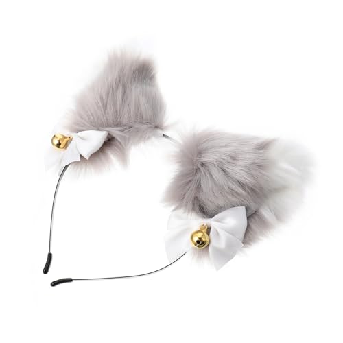 Healvian Plüsch Katzenohren Stirnband mit Goldenen Glöckchen Weiches Cosplay Haar Accessoire für Mädchen Geeignet für Kostüm und Halloween Partys Tierohren Stirnband Healvian Plüsch Katzenohren Stirnband mit Goldenen Glöckchen Weiches Cosplay Haar Accessoire für Mädchen Geeignet für Kostüm und Halloween Partys Tierohren Stirnband von Healvian
