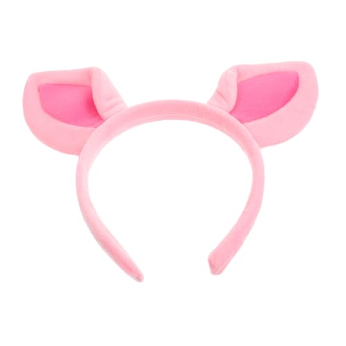 Healvian Plüsch Schweineohren Haarreif Rosa Erwachsene Süßes Tier Stirnband Für Geburtstag Karneval Halloween Cosplay Party Zubehör von Healvian