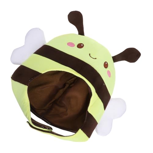 Healvian Plüsch-bienen-kostümkopfteil mit Ausdrucksstarkem Cartoon-design Langlebige Wiederverwendbare Honigbienen-mütze als Foto-requisite für Themenpartys Cosplay und Festliche Anlässe von Healvian