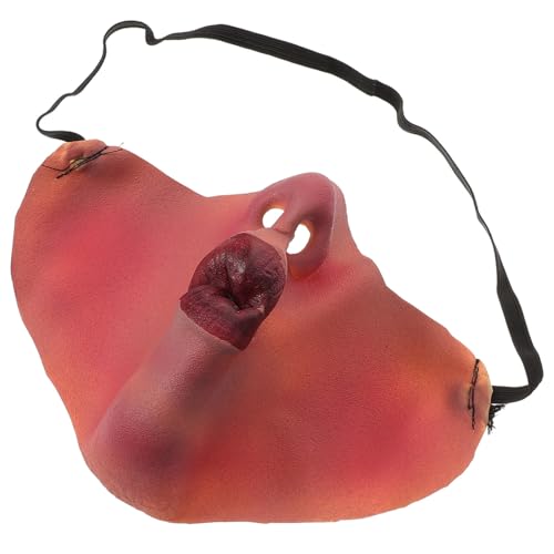 Healvian Realistische Half Face mit Roter Lippe Leichte Halbgesichtsmaske für Halloween Karneval Cosplay Party Fasching Elastisches Band für Bequemen Sitz Lustige Gruselmaske Erwachsene Healvian Realistische Half Face mit Roter Lippe Leichte Halbgesichtsmaske für Halloween Karneval Cosplay Party Fasching Elastisches Band für Bequemen Sitz Lustige Gruselmaske Erwachsene von Healvian