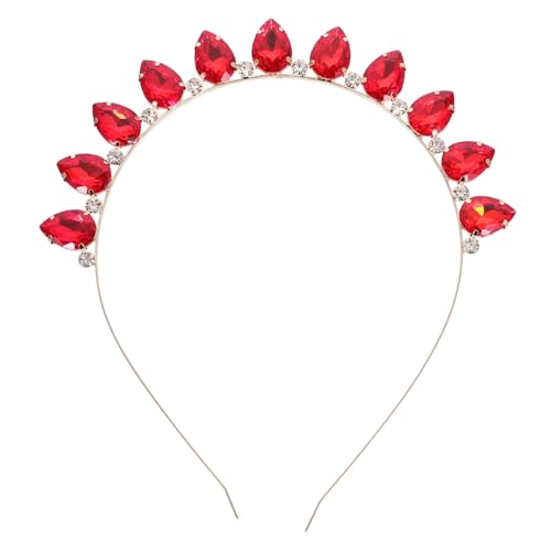 Healvian Rhinestone Haarband Mädchen Wassertröpfchen Haarreif Leichtes Party Haaraccessoire Bunt Festlicher Kopfschmuck für Karneval und Cosplay von Healvian