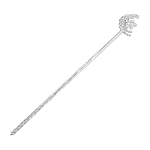 Healvian Rhinestones Handstock Weiß mit Mond und Sternmotiv Glitzernder Prinzessinnen Zauberstab für Halloween Cosplay und Geburtstag Geeignet für Kleine Mädchen Healvian Rhinestones Handstock Weiß mit Mond und Sternmotiv Glitzernder Prinzessinnen Zauberstab für Halloween Cosplay und Geburtstag Geeignet für Kleine Mädchen von Healvian