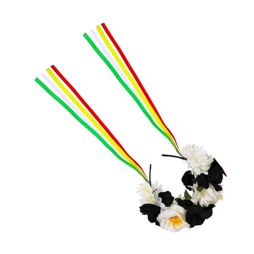Healvian Rosa Stirnband Damen Stirnbänder Rosenhaarkranz Tag Der Toten Halloween Toter Kopfschmuck Gesicht 3d-rosen-stirnband Geister-stirnband Party Festival Stirnband Stoff Healvian Rosa Stirnband Damen Stirnbänder Rosenhaarkranz Tag Der Toten Halloween Toter Kopfschmuck Gesicht 3d-rosen-stirnband Geister-stirnband Party Festival Stirnband Stoff von Healvian