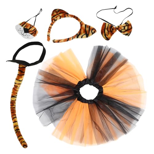 Healvian Satz Tigerschwanz karneval fasching Tiger Kostümzubehör Tiger Verkleidung Halloween-Attacken Tiger Kostüm Plüsch-Tierohren-Stirnband Tigerrock Stoff Healvian Satz Tigerschwanz karneval fasching Tiger Kostümzubehör Tiger Verkleidung Halloween-Attacken Tiger Kostüm Plüsch-Tierohren-Stirnband Tigerrock Stoff von Healvian