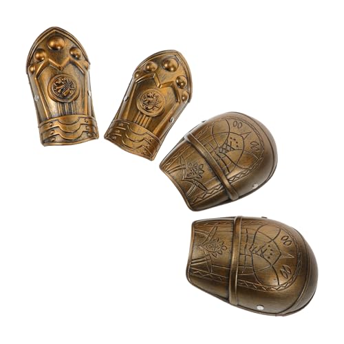 Healvian Satz mittelalterliches Knie Schulterstücke Metallarm Römisches Soldatenkostüm für mittelalterliche Rüstung Halloween-Maske Schulterschutz Ritterrüstung Plastik Light Brown Healvian Satz mittelalterliches Knie Schulterstücke Metallarm Römisches Soldatenkostüm für mittelalterliche Rüstung Halloween-Maske Schulterschutz Ritterrüstung Plastik Light Brown von Healvian