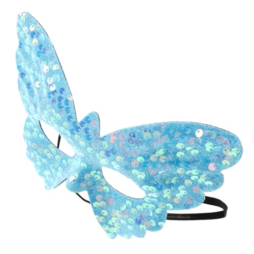 Healvian Schmetterlings Halbgesichtsmaske mit Funkelnden Pailletten Bequeme Masquerade Cosplay Maske für Damen für Karneval Maskenball Halloween und Themenpartys von Healvian