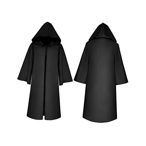 Healvian Schwarzer Umhang Für Halloween Kostüm Robe Cosplay Umhang Für Karneval Partys Hochwertiges Atmungsaktives Material Für Verkleidung Bühnenaufführungen Healvian Schwarzer Umhang Für Halloween Kostüm Robe Cosplay Umhang Für Karneval Partys Hochwertiges Atmungsaktives Material Für Verkleidung Bühnenaufführungen von Healvian