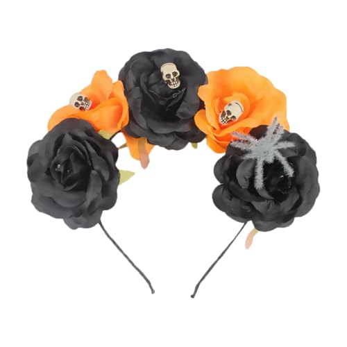 Healvian Spinnenhaarreifen Stirnband Halloween Blume groß Stirnbänder Party Skelett Cosplay-Haarreifen Accessoires für Haarbänder Prom Haarband Stoff Black Healvian Spinnenhaarreifen Stirnband Halloween Blume groß Stirnbänder Party Skelett Cosplay-Haarreifen Accessoires für Haarbänder Prom Haarband Stoff Black von Healvian