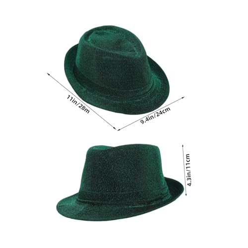 Healvian St Patrick's Day Glitzer Fedora Hut Für Damen Und Herren Unisex Kostümhut Aus Atmungsaktivem Samtstoff Für Irische Feiern Und Festliche Anlässe Auffälliges Accessoire Für Healvian St Patrick's Day Glitzer Fedora Hut Für Damen Und Herren Unisex Kostümhut Aus Atmungsaktivem Samtstoff Für Irische Feiern Und Festliche Anlässe Auffälliges Accessoire Für von Healvian