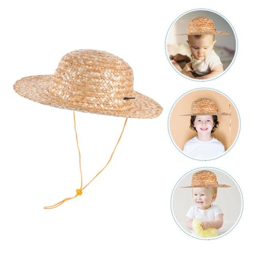 Healvian Strohhut Sonnenhut Uv Schutz Leichter Strandhut für Jungen Mädchen Atmungsaktiv Robust für Sommerurlaub und DIY von Healvian